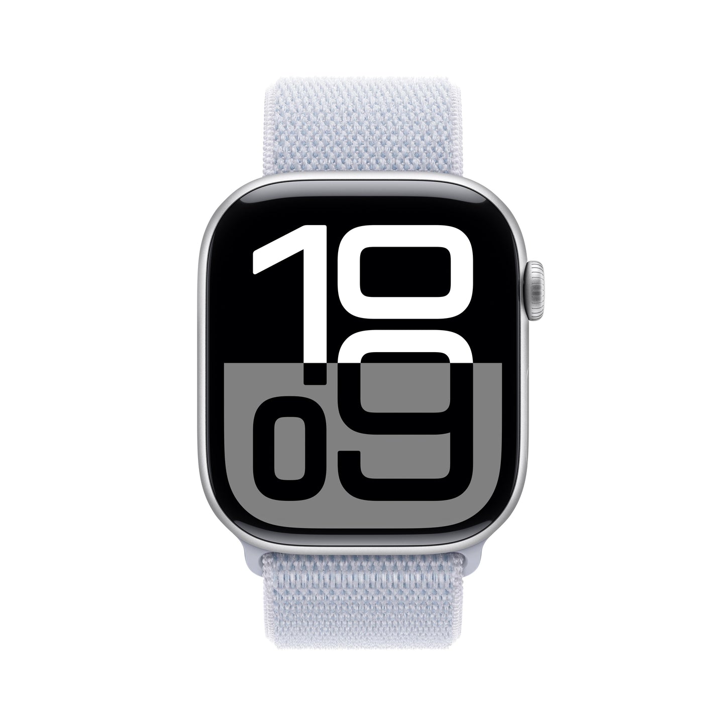 Apple Watch Series 10 GPS + Cellular 46mm Silver Aluminum Case with Blue Cloud Sport Loop
