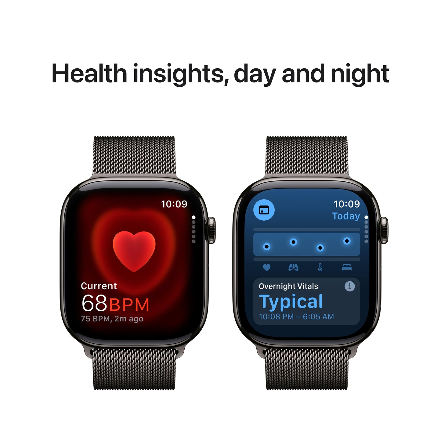 Apple Watch Series 10 GPS + Cellular de 46 mm con caja de titanio color pizarra y correa milanesa color pizarra - S/M