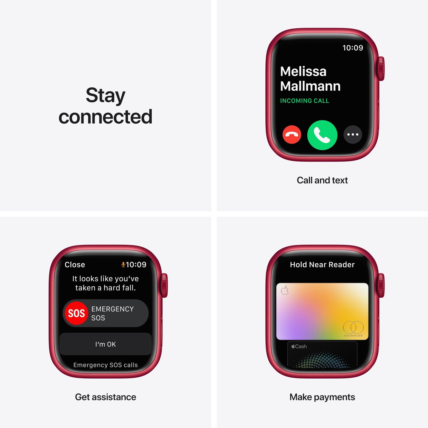 Apple Watch Series 7 GPS, 41mm (PRODUCT)RED Aluminum Case with (PRODUCT)RED Sport Band - Regular