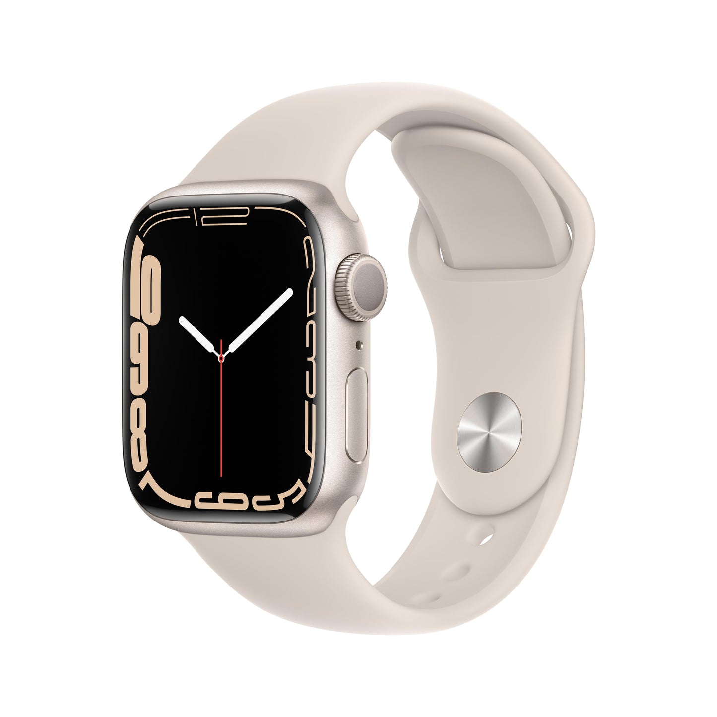 Apple Watch Series 7 GPS, 41mm Starlight Aluminum Case with Starlight Sport Band - Regular