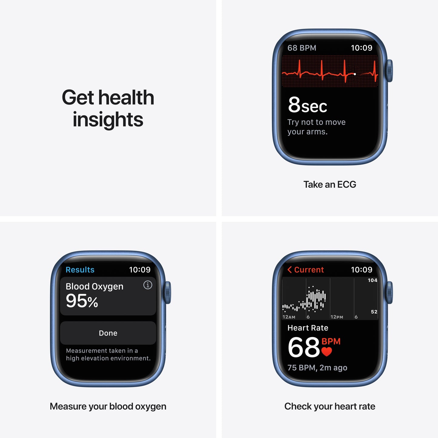Apple Watch Series 7 GPS, 45mm Blue Aluminum Case with Abyss Blue Sport Band - Regular
