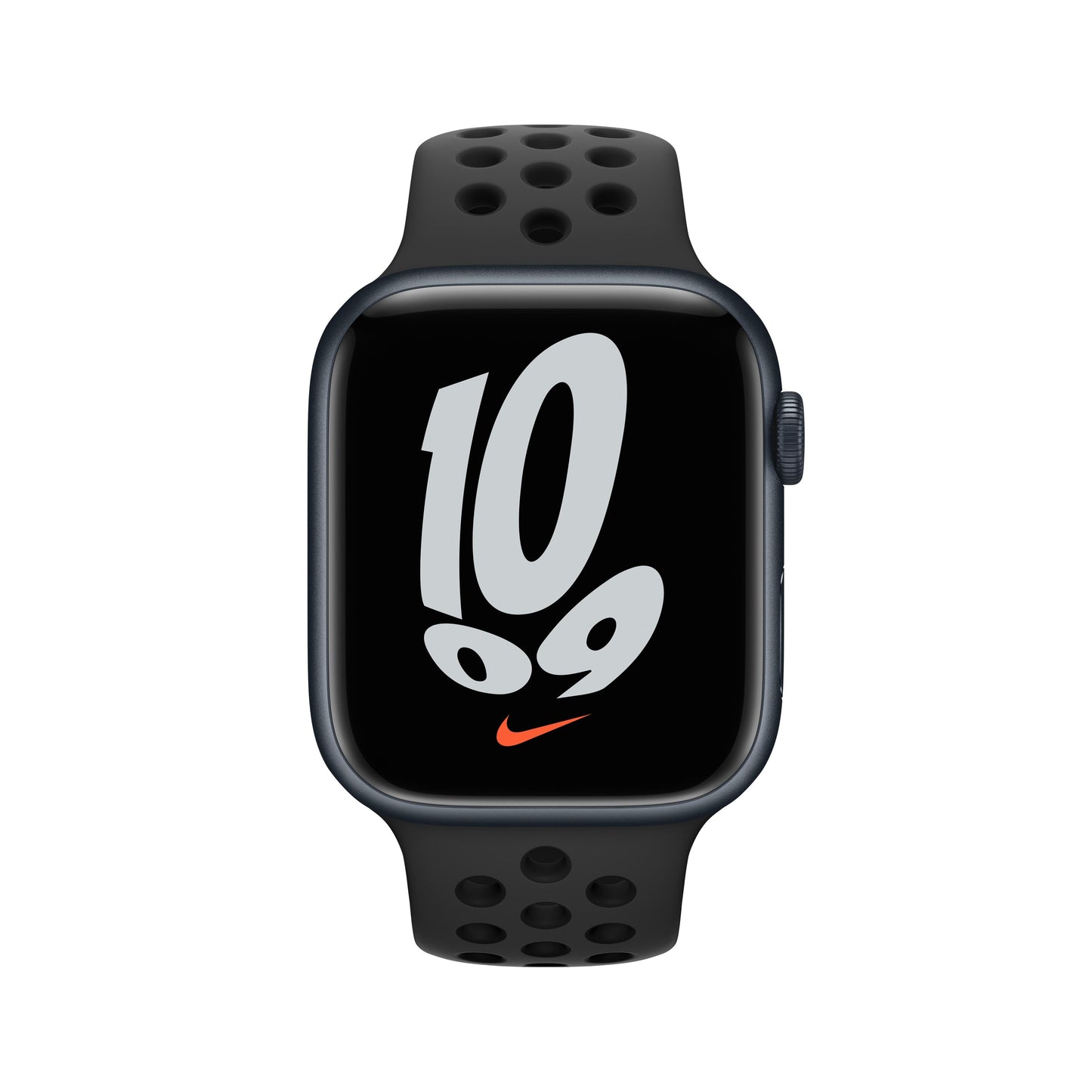Apple Watch Nike Series 7 GPS, 45mm Midnight Aluminium Case with Anthracite/Black Nike Sport Band - Regular