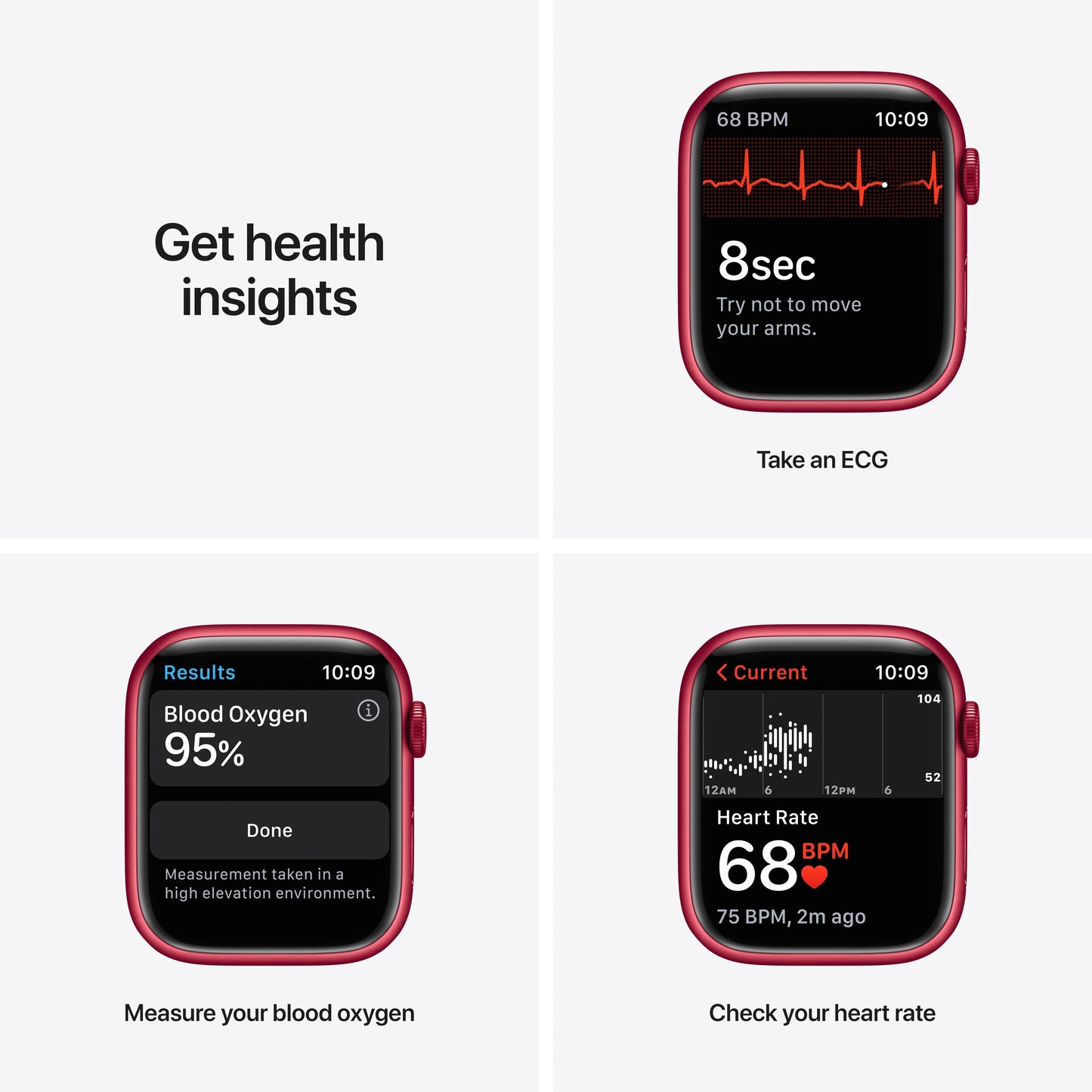 Apple Watch Series 7 GPS, 45mm (PRODUCT)RED Aluminum Case with (PRODUCT)RED Sport Band - Regular