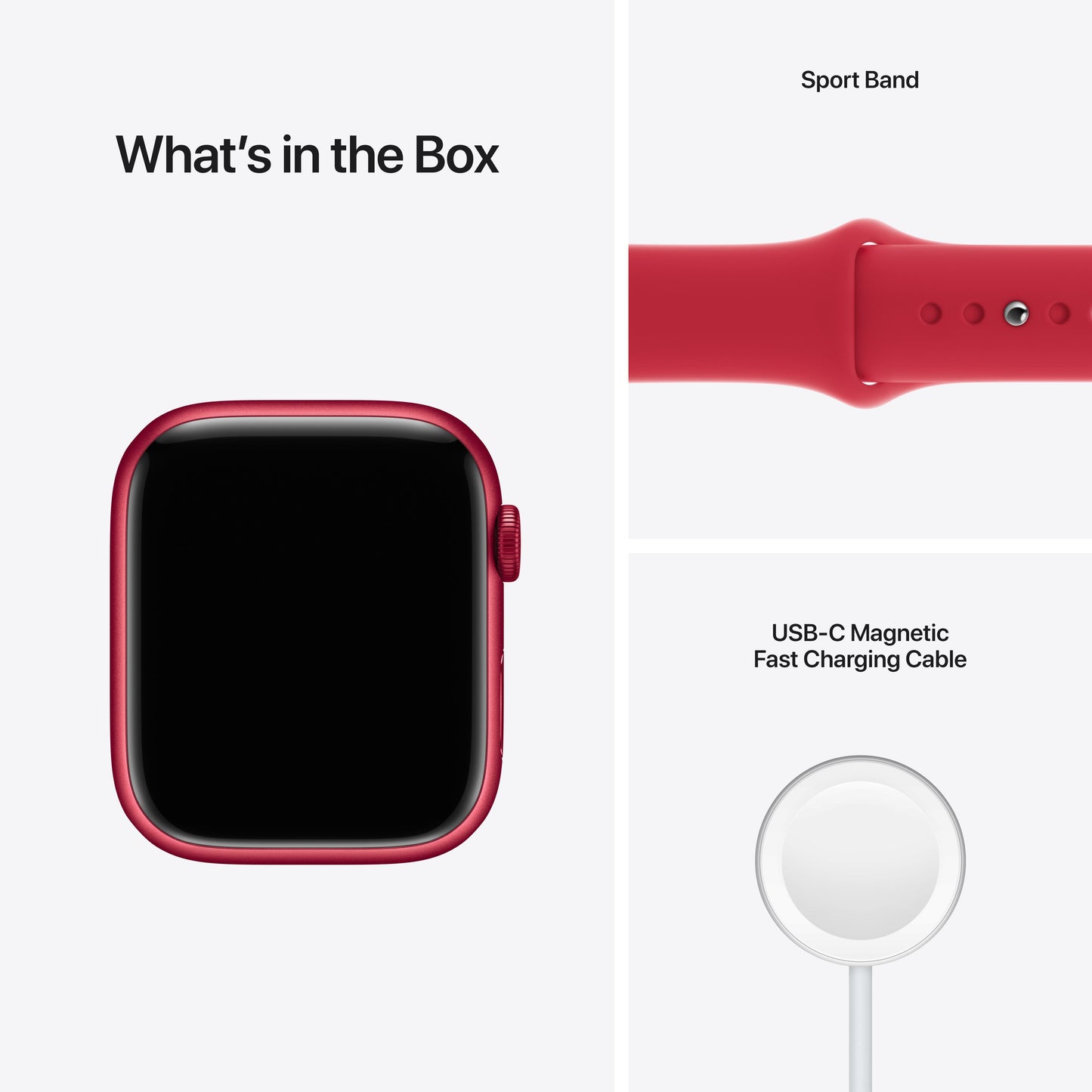 Apple Watch Series 7 GPS, 45mm (PRODUCT)RED Aluminum Case with (PRODUCT)RED Sport Band - Regular