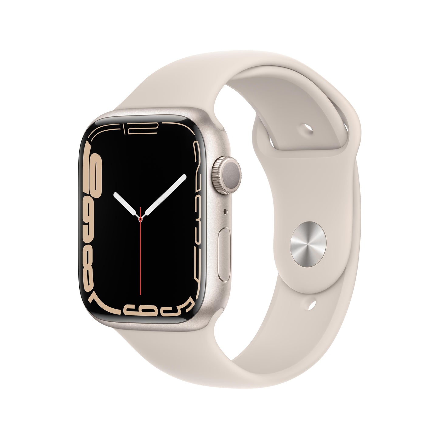 Apple Watch Series 7 GPS, 45mm Starlight Aluminum Case with Starlight Sport Band - Regular