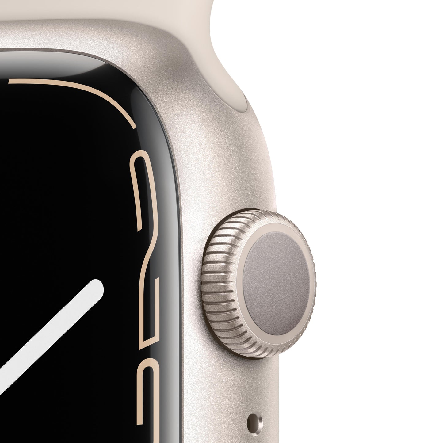 Apple Watch Series 7 GPS, 45mm Starlight Aluminum Case with Starlight Sport Band - Regular