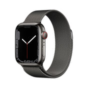 Apple Watch Series 7 GPS + Cellular, 41mm Graphite Stainless Steel Case with Graphite Milanese Loop