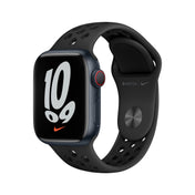 Apple Watch Nike Series 7 GPS + Cellular, 41mm Midnight Aluminum Case with Anthracite/Black Nike Sport Band - Regular