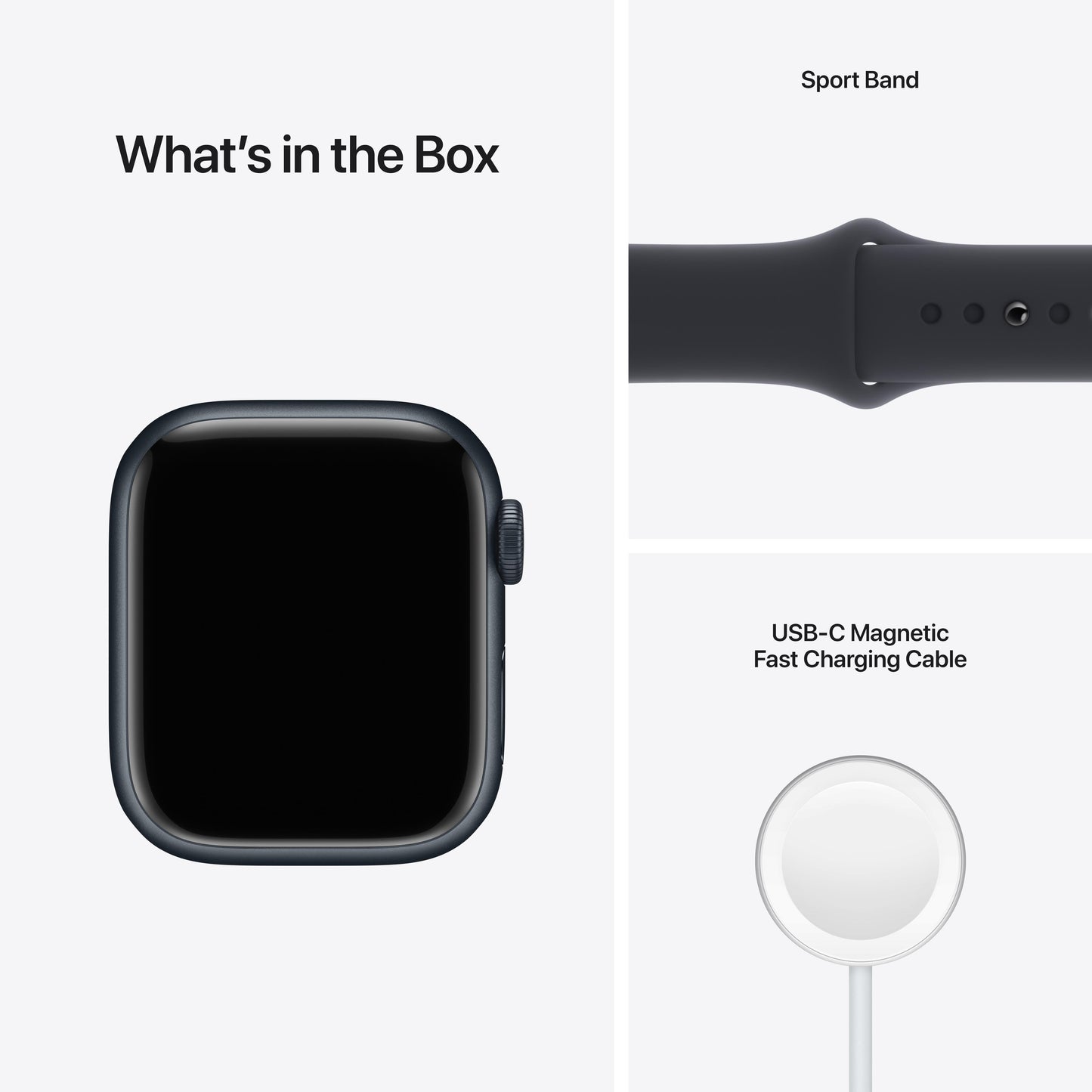 Apple Watch Series 7 GPS + Cellular, 41mm Midnight Aluminum Case with Midnight Sport Band - Regular