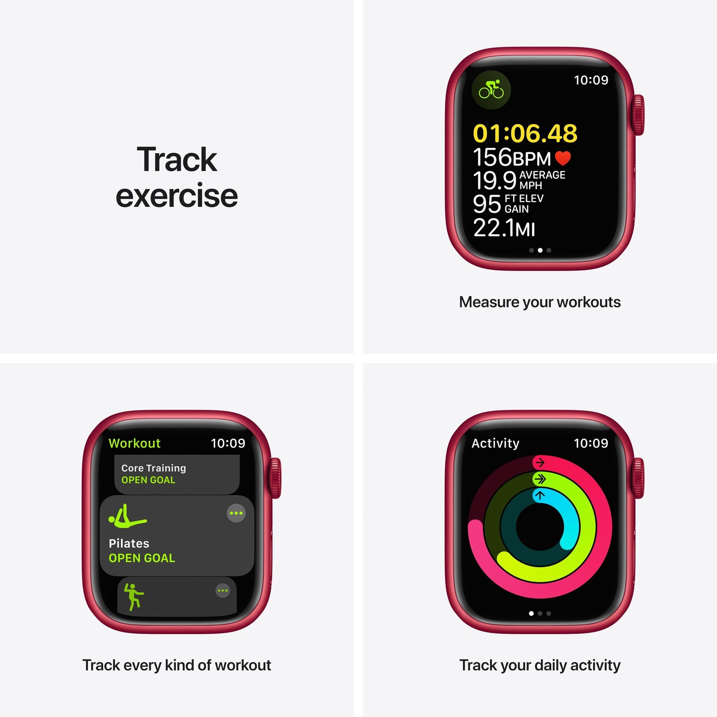 Apple Watch Series 7 GPS + Cellular, 41mm (PRODUCT)RED Aluminum Case with (PRODUCT)RED Sport Band - Regular