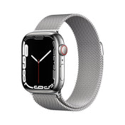 Apple Watch Series 7 GPS + Cellular, 41mm Silver Stainless Steel Case with Silver Milanese Loop