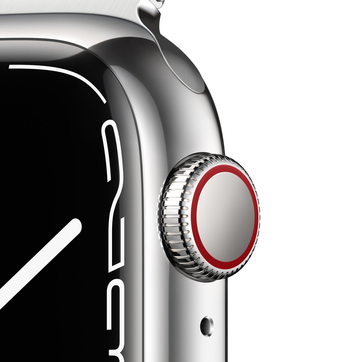 Apple Watch Series 7 GPS + Cellular, 41mm Silver Stainless Steel Case with Silver Milanese Loop