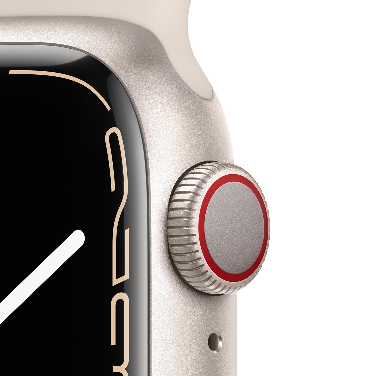 Apple Watch Series 7 GPS + Cellular, 41mm Starlight Aluminum Case with Starlight Sport Band - Regular
