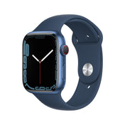 Apple Watch Series 7 GPS + Cellular, 41mm Blue Aluminum Case with Abyss Blue Sport Band - Regular