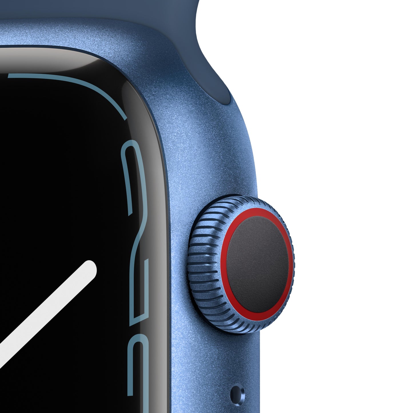 Apple Watch Series 7 GPS + Cellular, 45mm Blue Aluminum Case with Abyss Blue Sport Band - Regular