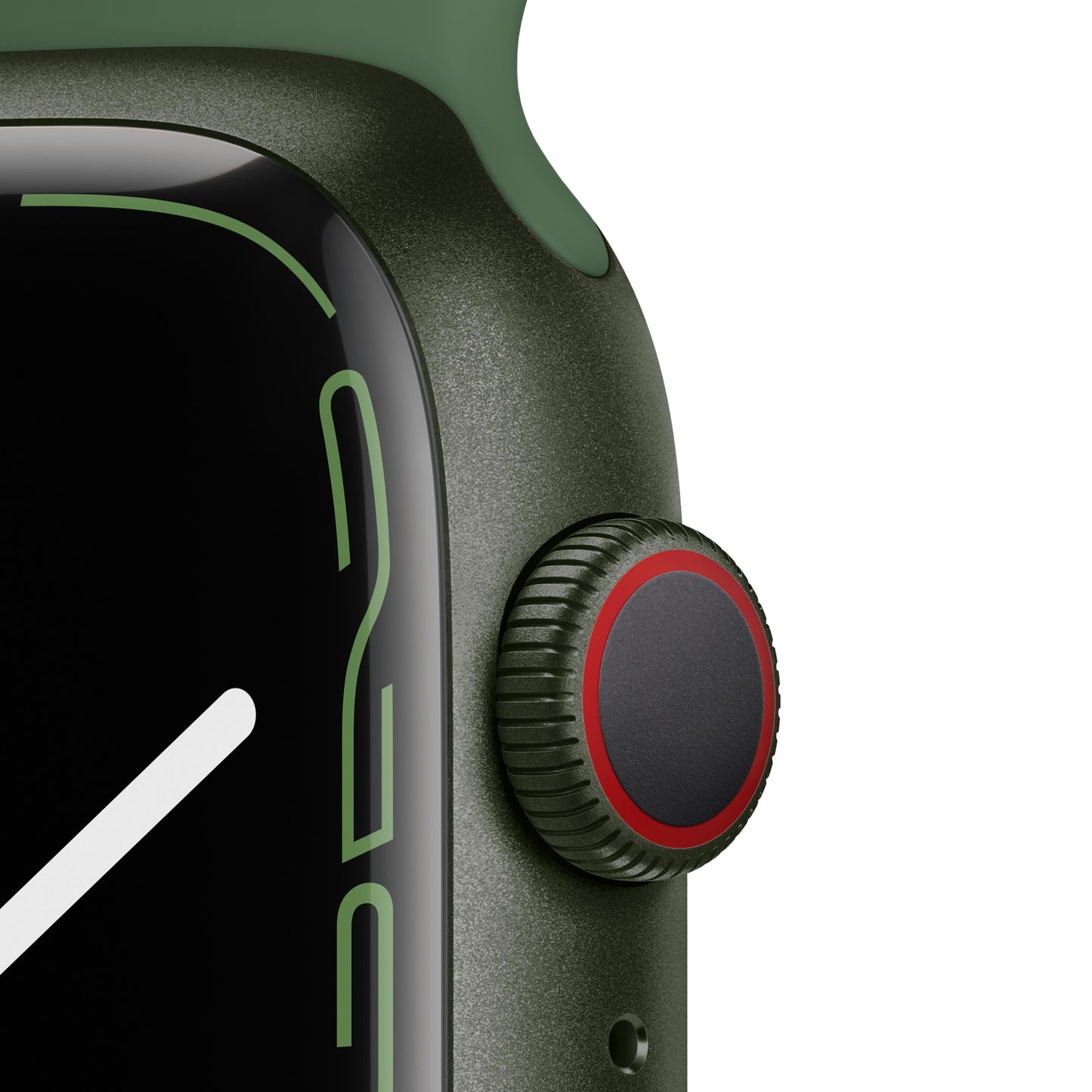 Apple Watch Series 7 GPS + Cellular, 45mm Green Aluminum Case with Clover Sport Band - Regular