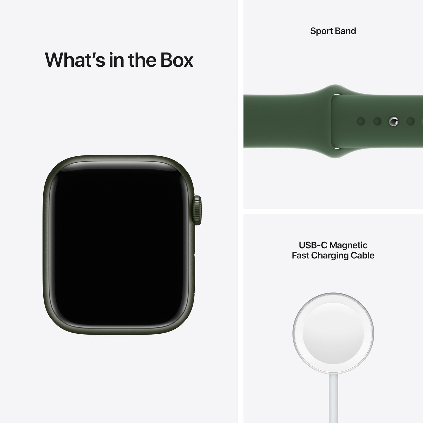 Apple Watch Series 7 GPS + Cellular, 45mm Green Aluminum Case with Clover Sport Band - Regular