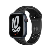 Apple Watch Nike Series 7 GPS + Cellular, 45mm Midnight Aluminum Case with Anthracite/Black Nike Sport Band - Regular