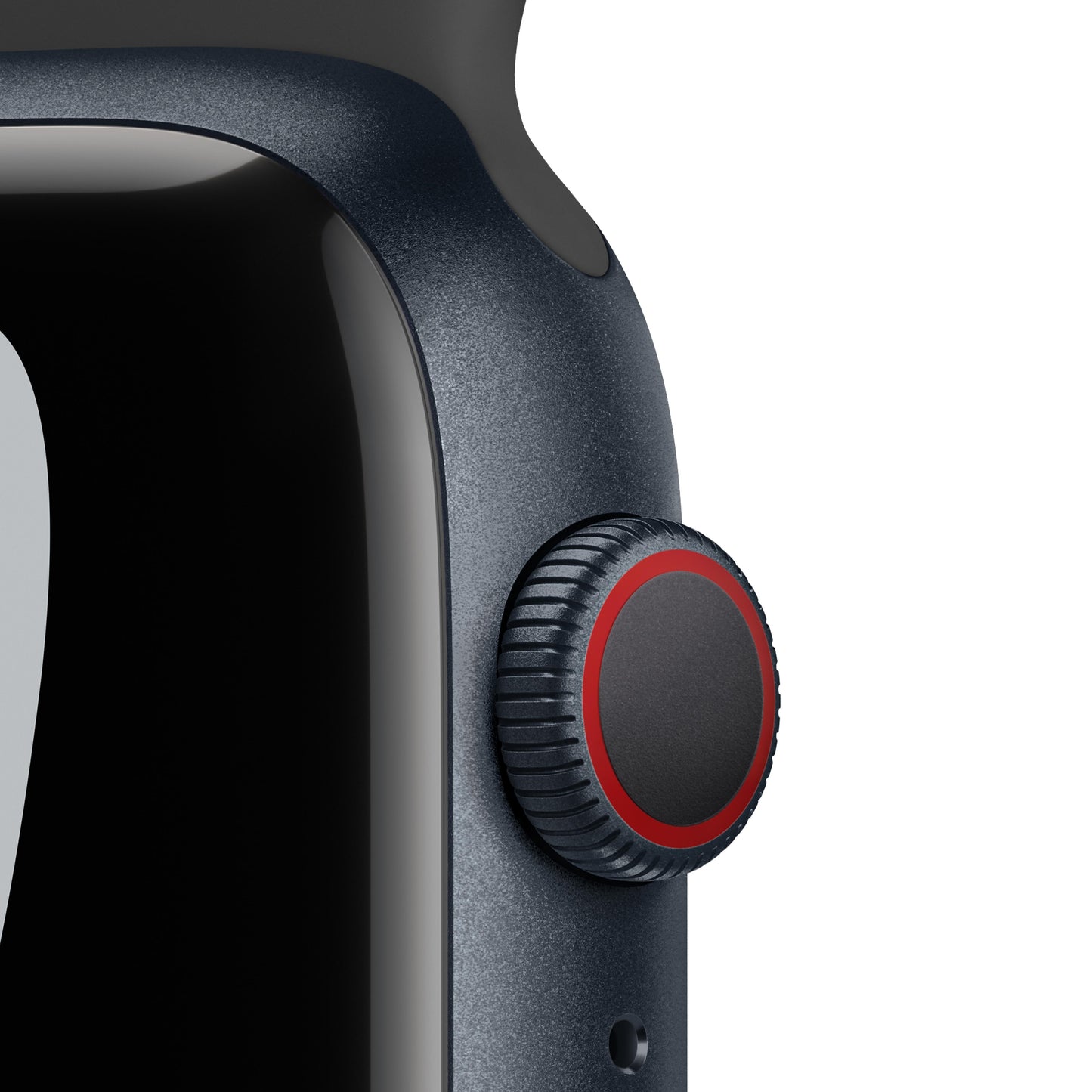 Apple Watch Nike Series 7 GPS + Cellular, 45mm Midnight Aluminum Case with Anthracite/Black Nike Sport Band - Regular