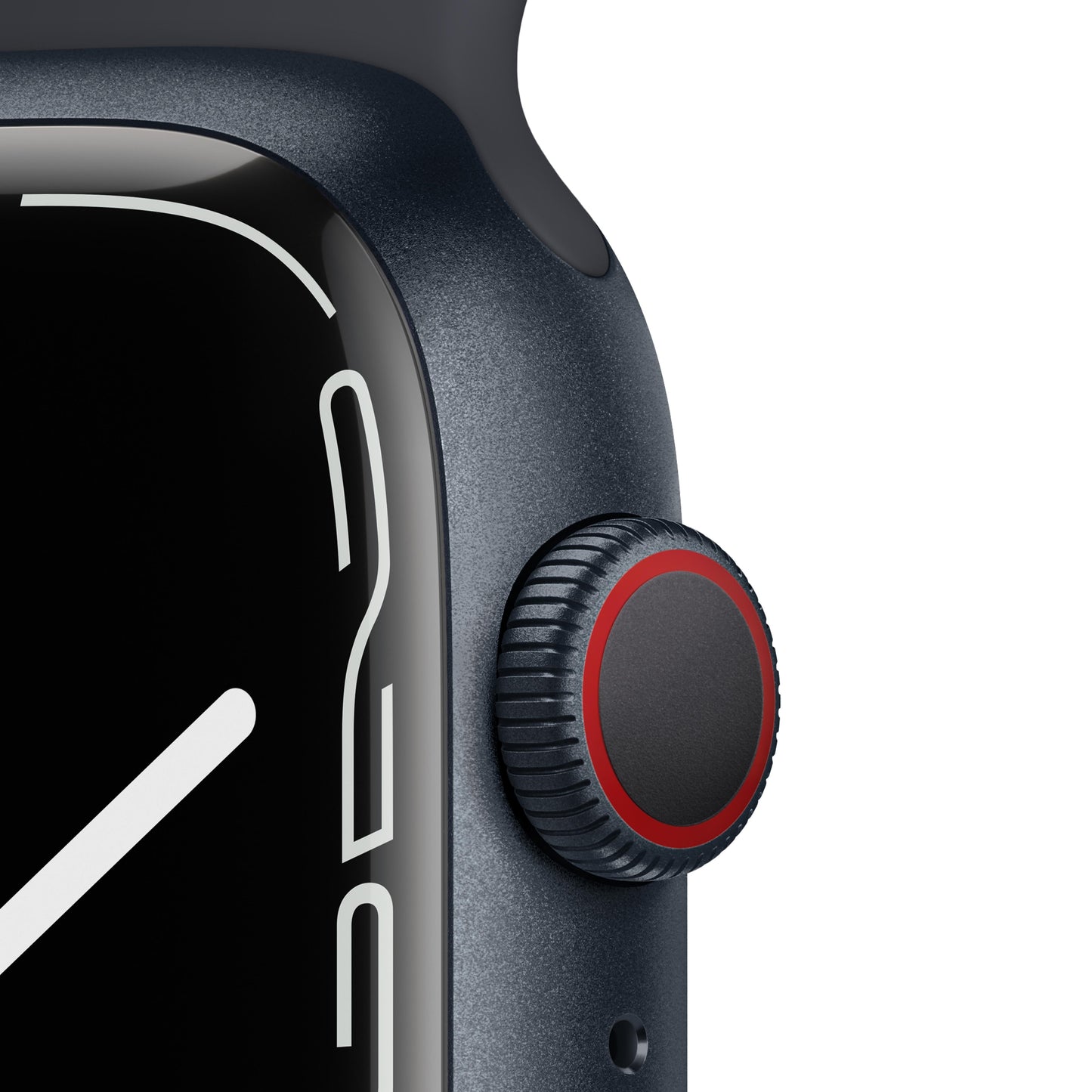Apple Watch Series 7 GPS + Cellular, 45mm Midnight Aluminum Case with Midnight Sport Band - Regular