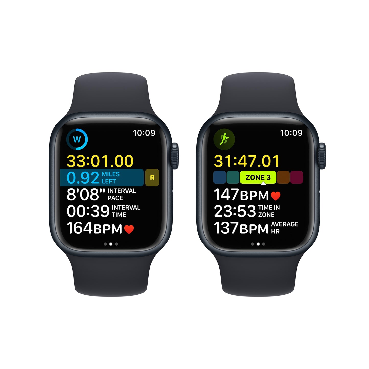 Apple Watch Series 8 GPS de 41 mm con caja de aluminio color medianoche y correa deportiva color medianoche - M/L
