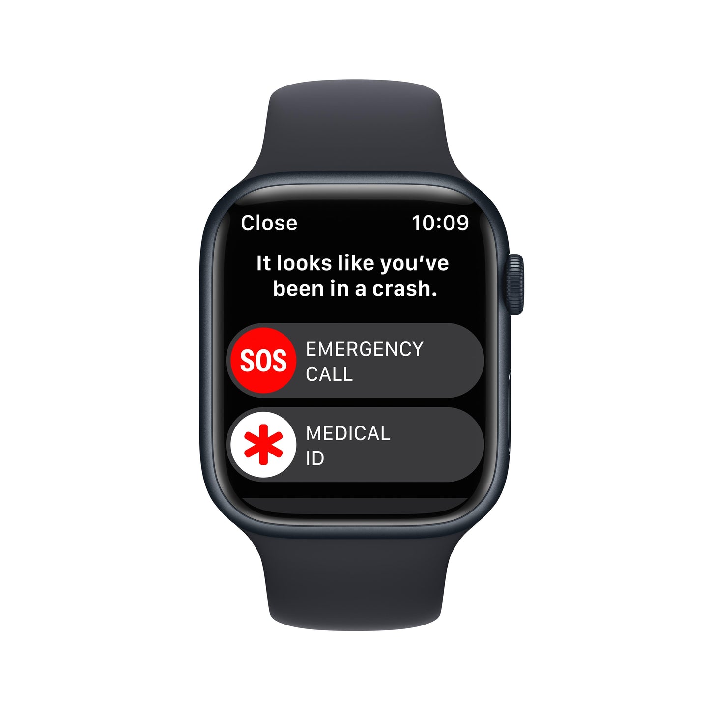 Apple Watch Series 8 GPS de 45 mm con caja de aluminio color medianoche y correa deportiva color medianoche - M/L