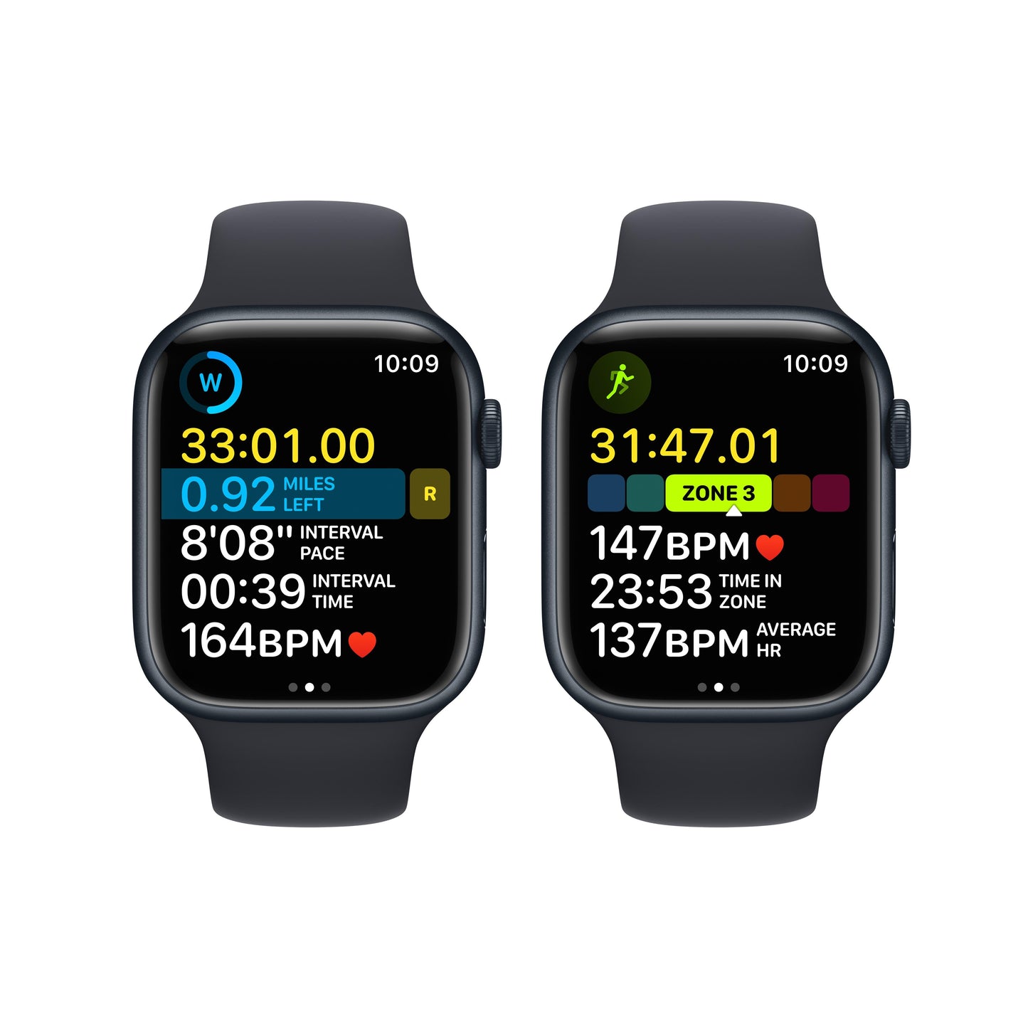 Apple Watch Series 8 GPS de 45 mm con caja de aluminio color medianoche y correa deportiva color medianoche - M/L