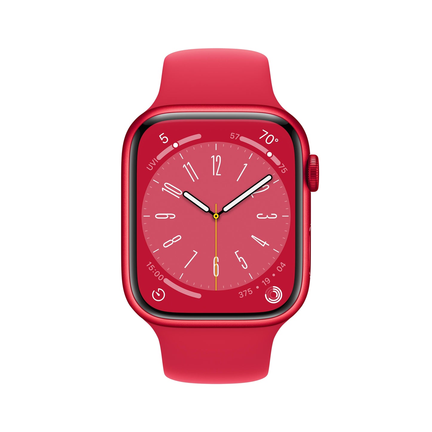 Apple Watch Series 8 GPS 45mm (PRODUCT)RED Aluminum Case with (PRODUCT)RED Sport Band - S/M