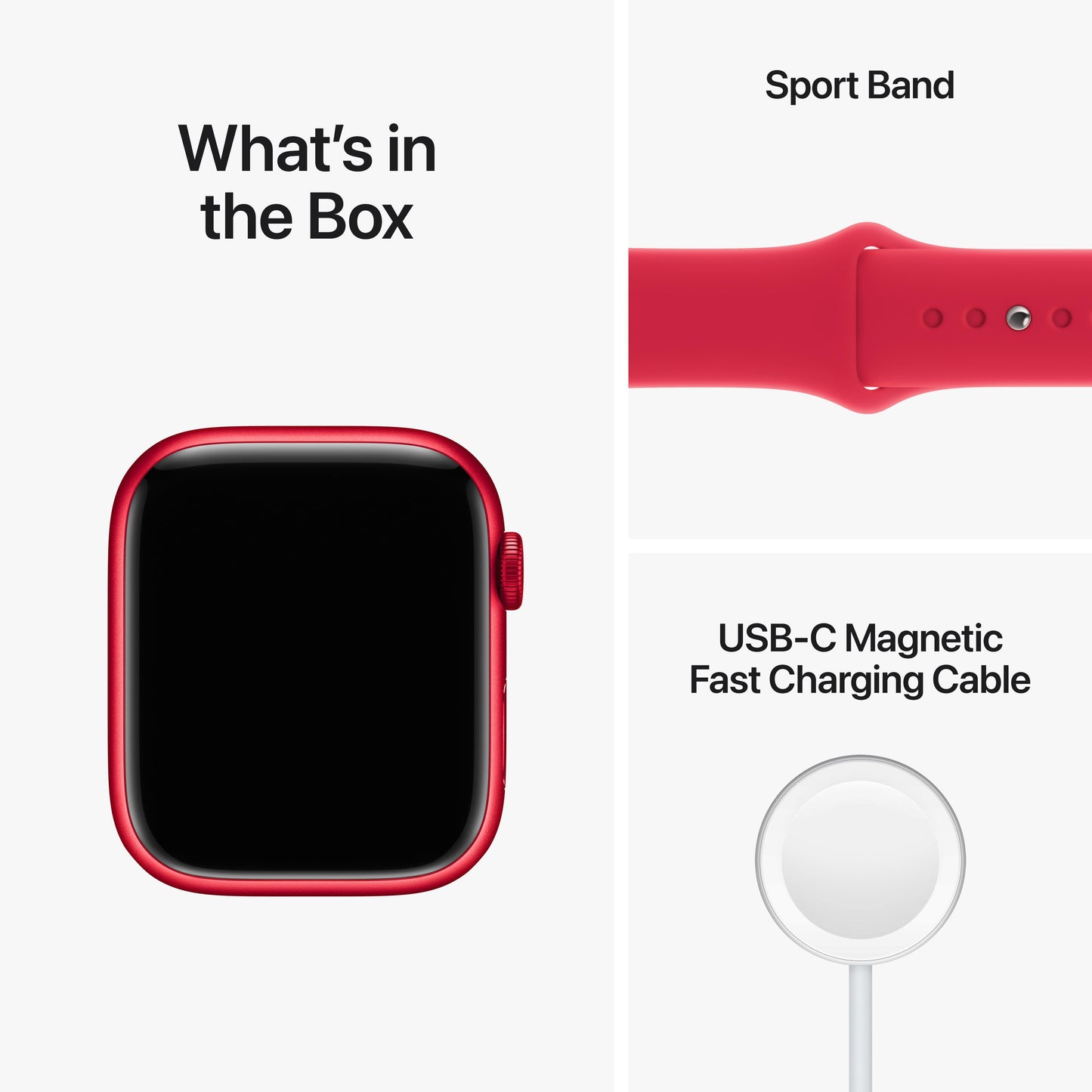 Apple Watch Series 8 GPS 45mm (PRODUCT)RED Aluminum Case with (PRODUCT)RED Sport Band - S/M