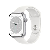 Apple Watch Series 8 GPS 45mm Silver Aluminum Case with White Sport Band - M/L