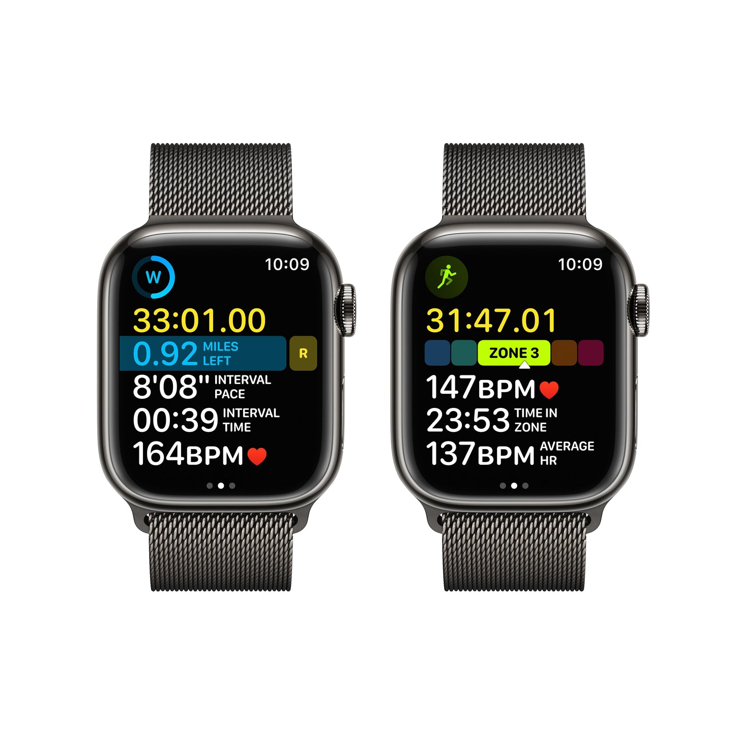 Apple Watch Series 8 GPS + Cellular de 41 mm con caja de acero inoxidable color grafito y correa Milanese Loop color grafito