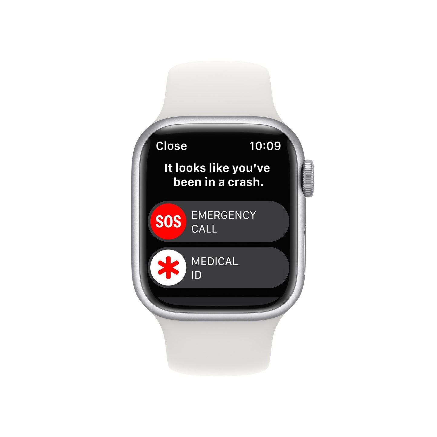 Apple Watch Series 8 GPS + Cellular de 41 mm con caja de aluminio plateada y correa deportiva blanca - M/L