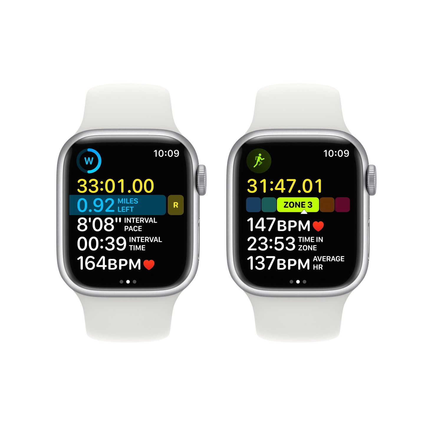 Apple Watch Series 8 GPS + Cellular de 41 mm con caja de aluminio plateada y correa deportiva blanca - M/L