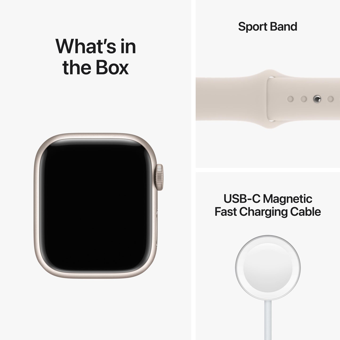 Apple Watch Series 8 GPS + Cellular 41mm Starlight Aluminum Case with Starlight Sport Band - M/L