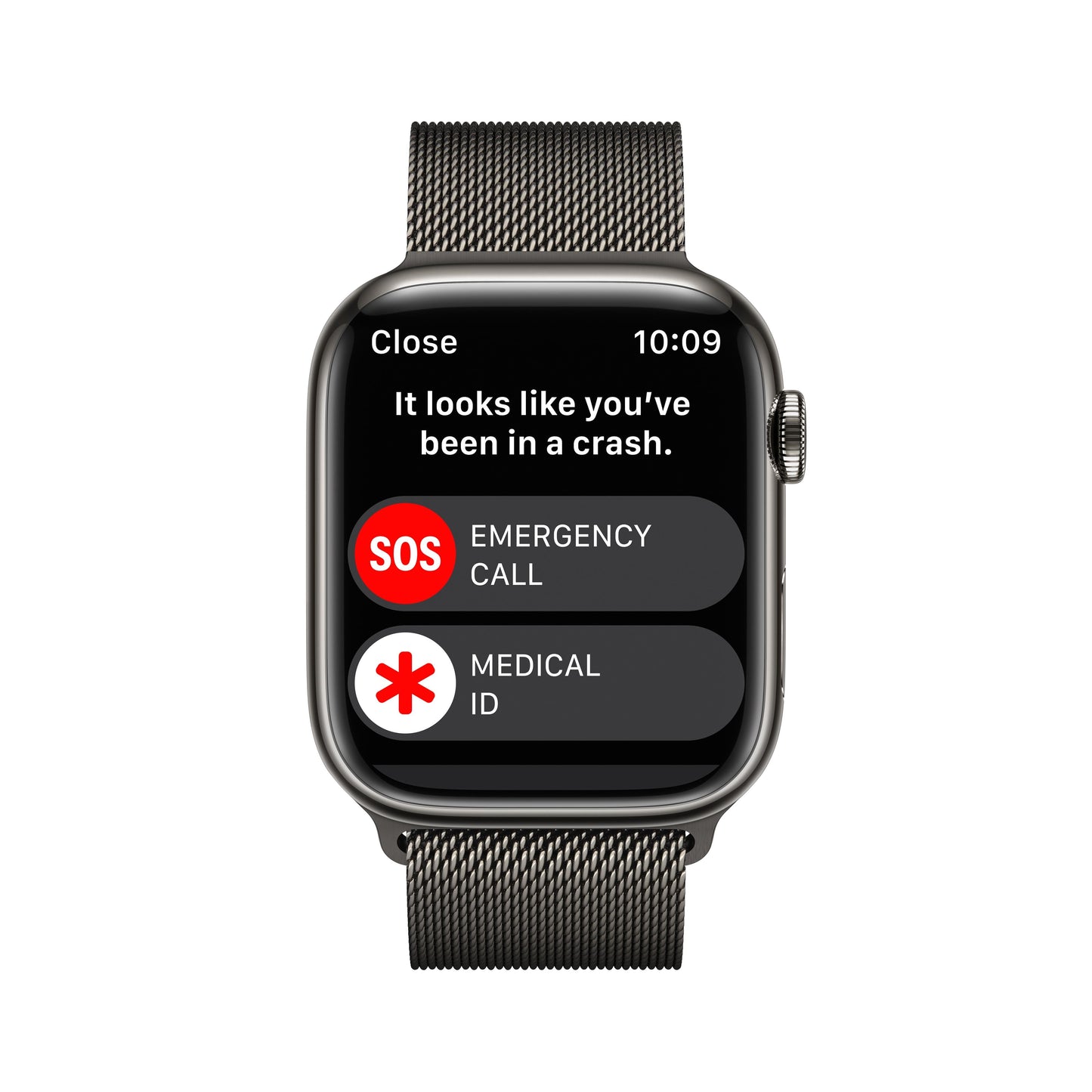 Apple Watch Series 8 GPS + Cellular 45mm Graphite Stainless Steel Case with Graphite Milanese Loop