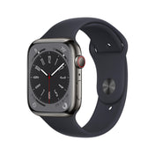 Apple Watch Series 8 GPS + Cellular 45mm Graphite Stainless Steel Case with Midnight Sport Band - S/M
