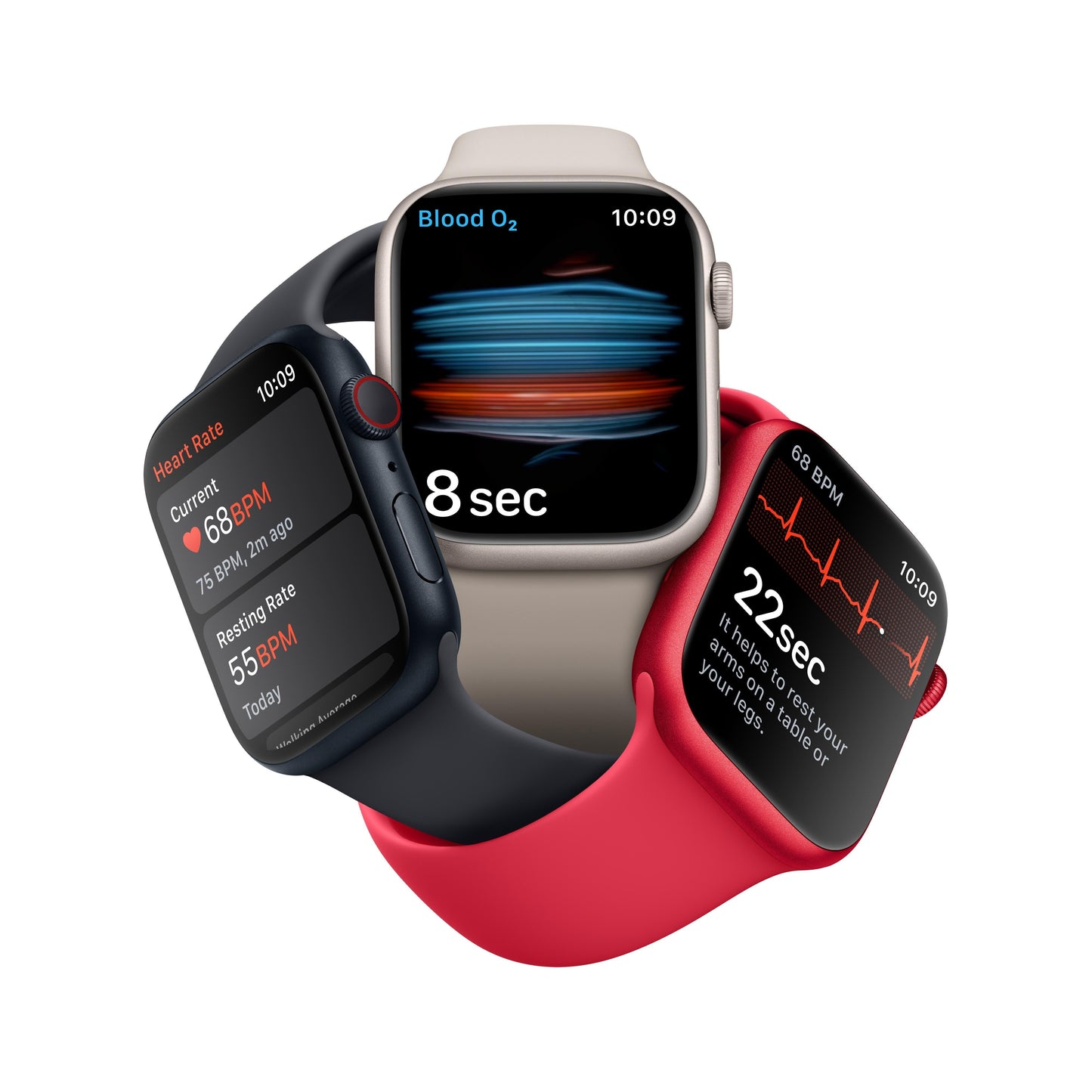 Apple Watch Series 8 GPS + Cellular 45mm Graphite Stainless Steel Case with Midnight Sport Band - S/M