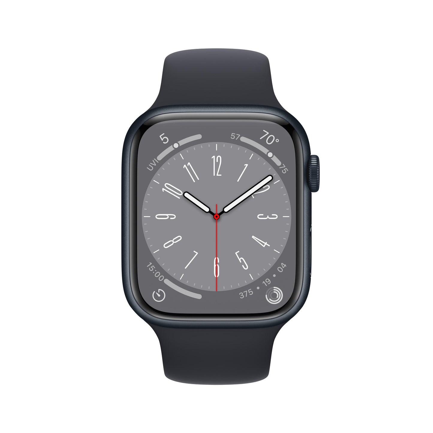 Apple Watch Series 8 GPS + Cellular 45mm Midnight Aluminum Case with Midnight Sport Band - M/L