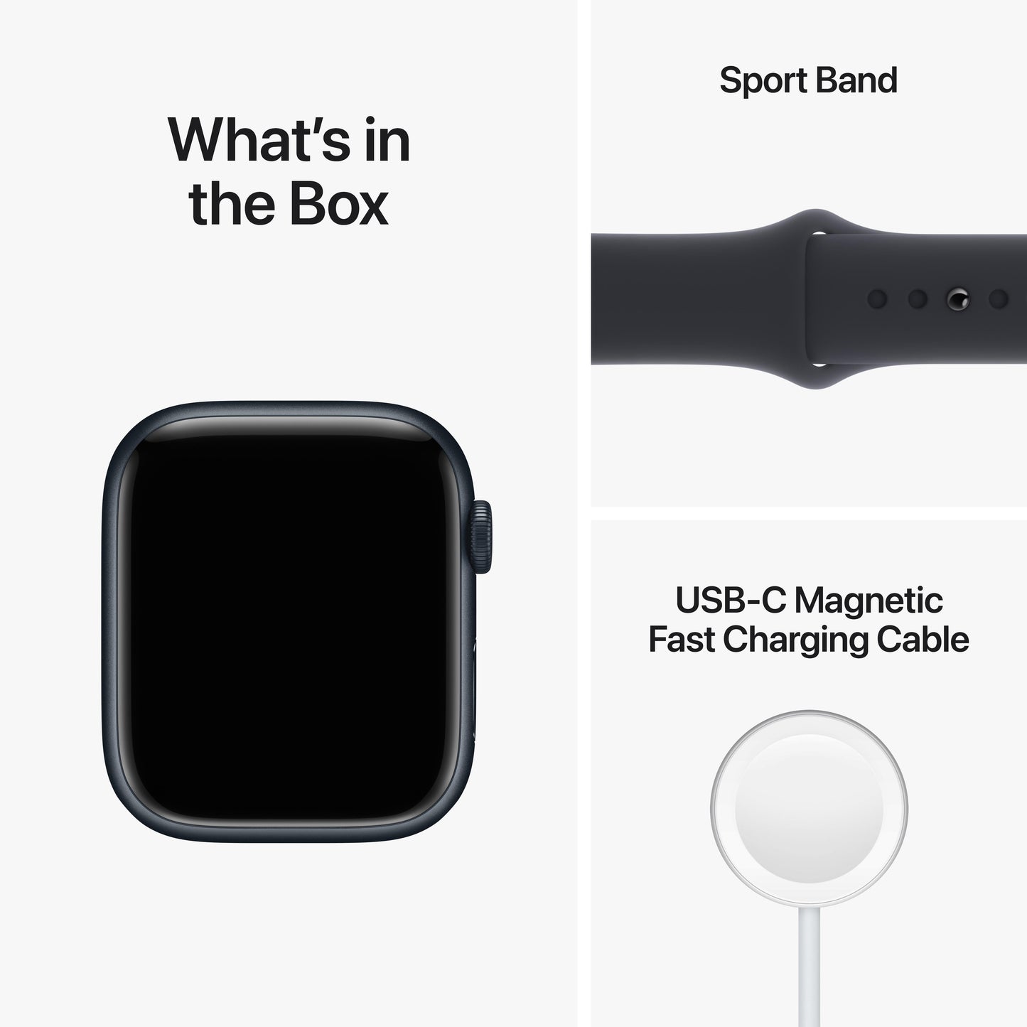 Apple Watch Series 8 GPS + Cellular 45mm Midnight Aluminum Case with Midnight Sport Band - S/M