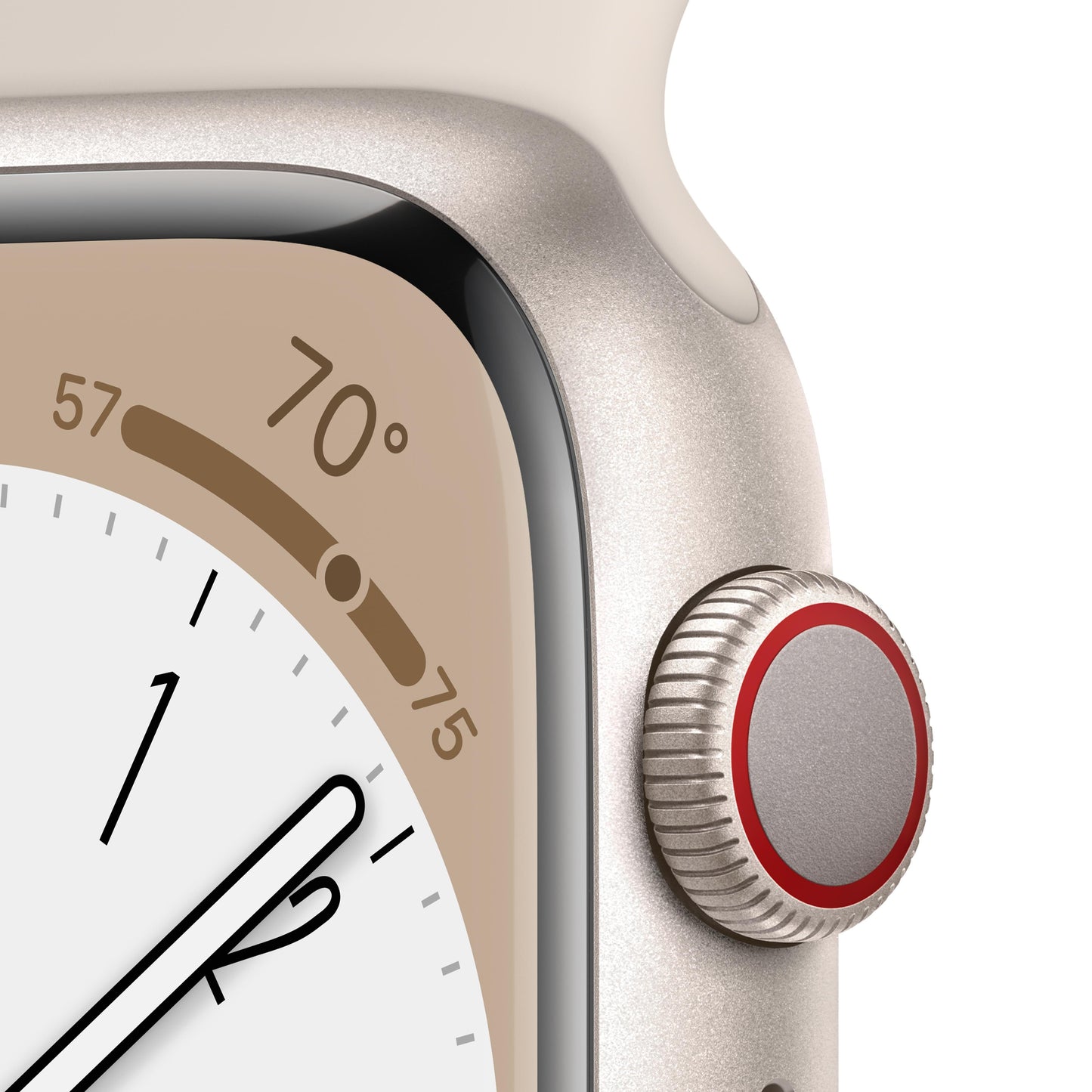 Apple Watch Series 8 GPS + Cellular 45mm Starlight Aluminum Case with Starlight Sport Band - M/L