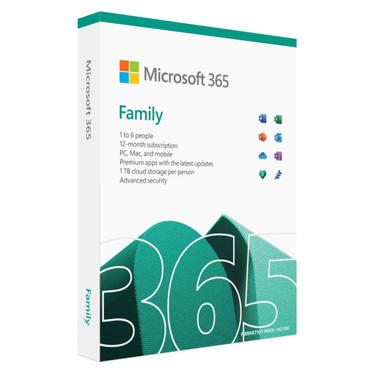 Microsoft 365 Family (One-Year Subscription; Up to 6 people)