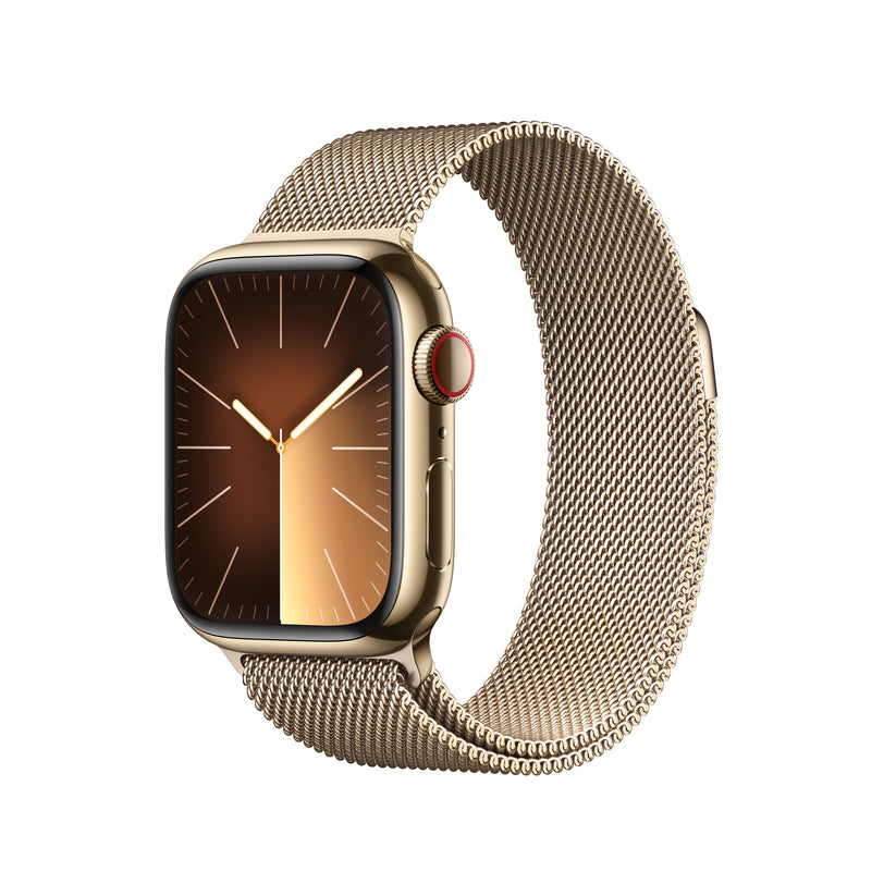 Apple_Watch_Series_9_LTE_41mm_Gold_Stainless_Steel_Gold_Milanese_Loop_PDP_Image_Position-1__en-US