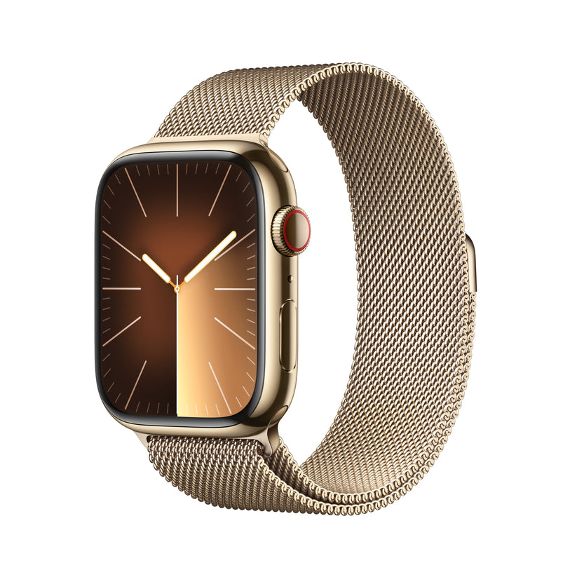 Apple_Watch_Series_9_LTE_45mm_Gold_Stainless_Steel_Gold_Milanese_Loop_PDP_Image_Position-1__en-US