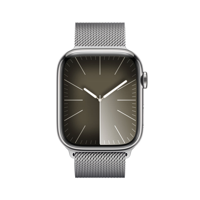 Apple_Watch_Series_9_LTE_45mm_Silver_Stainless_Steel_Silver_Milanese_Loop_PDP_Image_Position-2__en-US