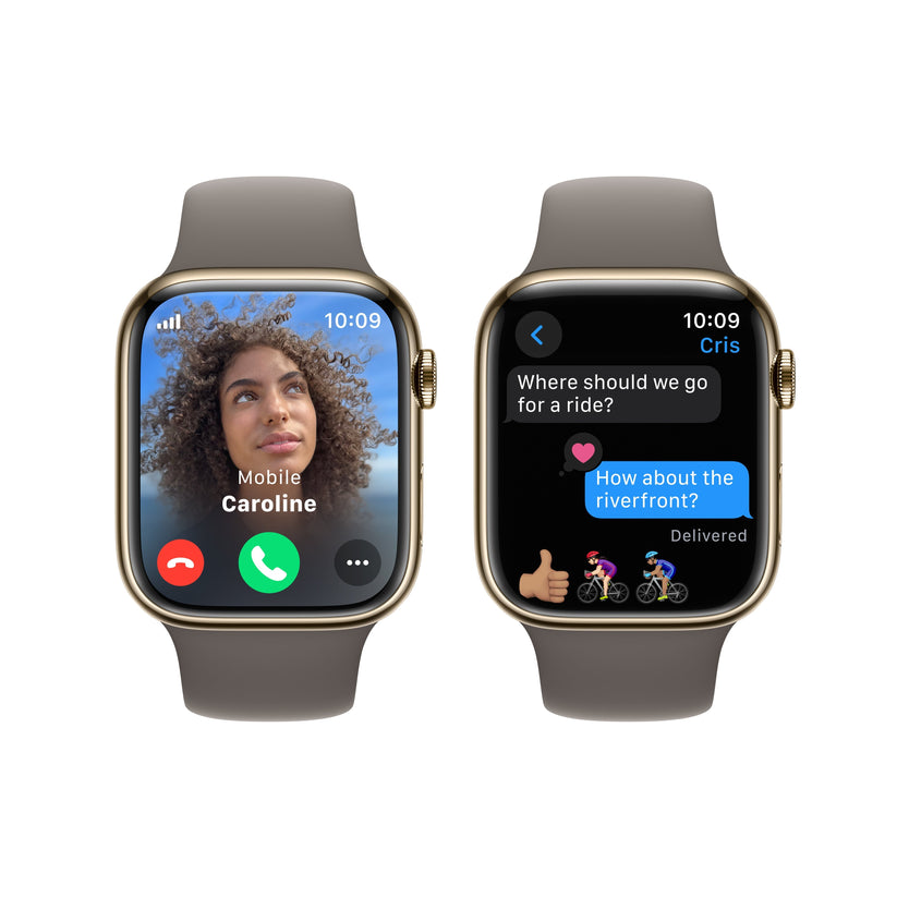 Apple_Watch_Series_9_LTE_45mm_Gold_Stainless_Steel_Clay_Sport_Band_PDP_Image_Position-6__en-US