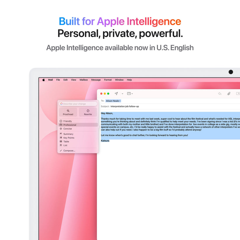 24 hüvelykes iMac Retina 4,5K kijelzővel: Apple M4 chip 8 magos CPU-val és 8 magos GPU-val, 1TB SSD, 24GB RAM, Magic Trackpad, Magic Keyboard - magyar - rózsaszín CTO