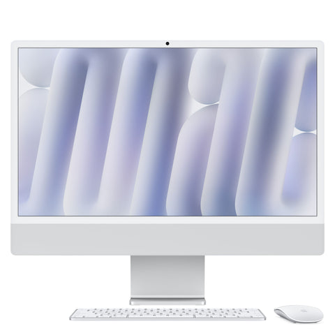24 hüvelykes iMac Retina 4,5K kijelzővel: Apple M4 chip 8 magos CPU-val és 8 magos GPU-val, 256GB SSD, 16GB RAM, Magic Mouse, Magic Keyboard - nemzetközi angol - ezüst CTO