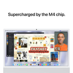 24 hüvelykes iMac Retina 4,5K kijelzővel: Apple M4 chip 8 magos CPU-val és 8 magos GPU-val, 256GB SSD, 24GB RAM, Magic Mouse, Magic Keyboard - nemzetközi angol - ezüst CTO