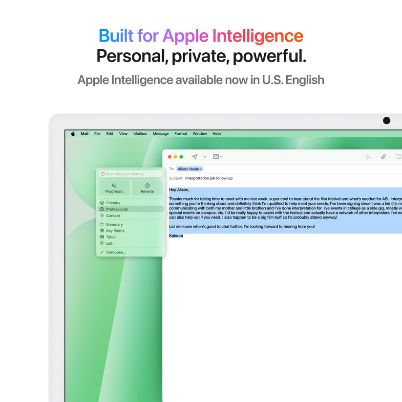 24 hüvelykes iMac Retina 4,5K kijelzővel: Apple M4 chip 10 magos CPU-val és 10 magos GPU-val, 1TB SSD, 16GB RAM, Magic Mouse, Magic Keyboard Touch ID-val - magyar - zöld CTO
