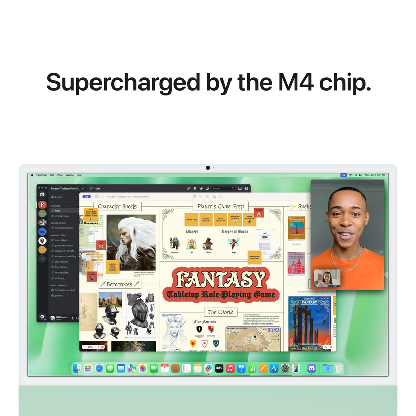 24 hüvelykes iMac Retina 4,5K kijelzővel: Apple M4 chip 10 magos CPU-val és 10 magos GPU-val, 1TB SSD, 16GB RAM, Nano-texturált üveg, Magic Trackpad, Magic Keyboard Touch ID-val - nemzetközi angol - zöld CTO